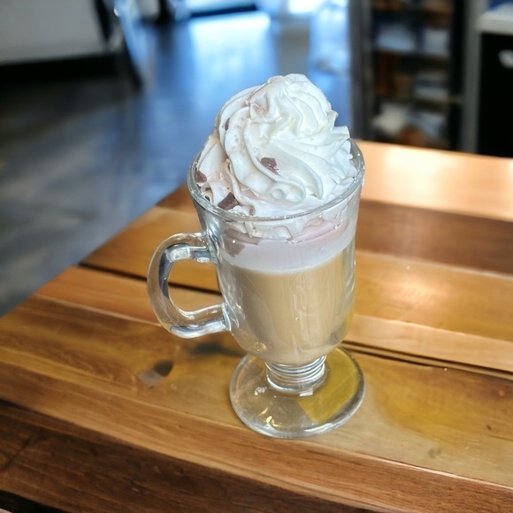 ⚠️SALE Candle // Handmade Cappuccino With Cream Shaped Candle SEND OFFERS - Picture 5 of 6